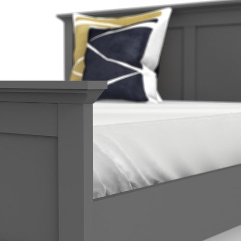 Paris Super King Bed (180 x 200) in Matt Grey